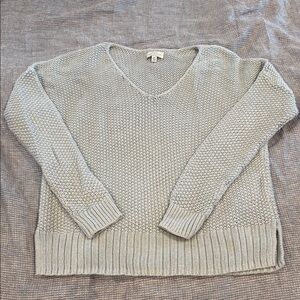 Women's Lucky light, dusty blue sweater. Very soft. Great shape. No pulls